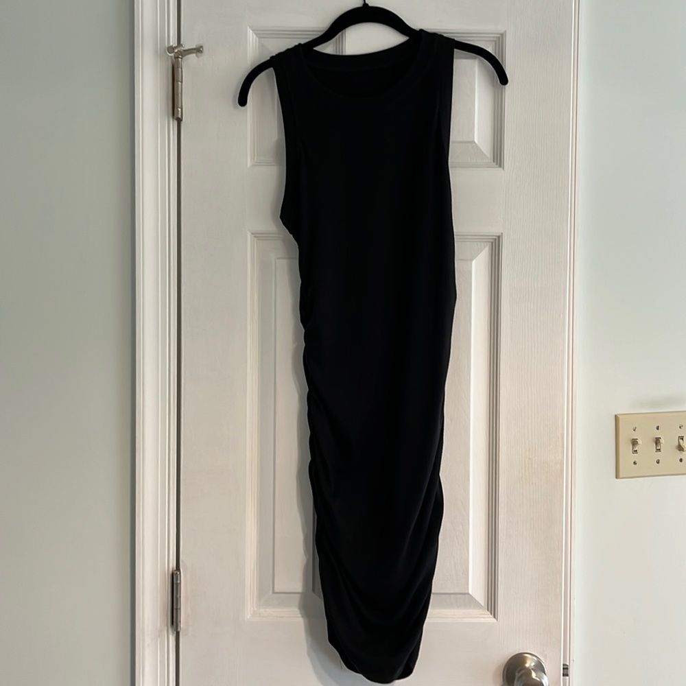Shein Black Ribbed Sleeveless Dress - Size Small